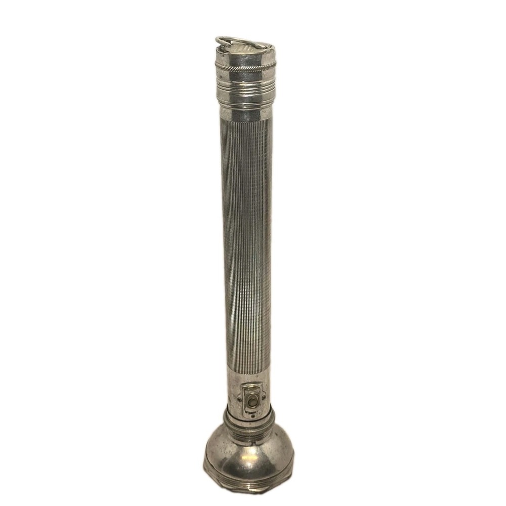 Antique Winchester Focusing Flashlight 1920s 5-Cell Chrome Pat 1923 1925 1926